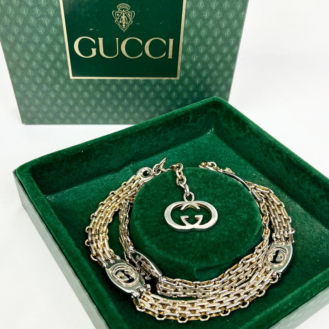 小物 Gucci Interlocking G Gold Chain Belt