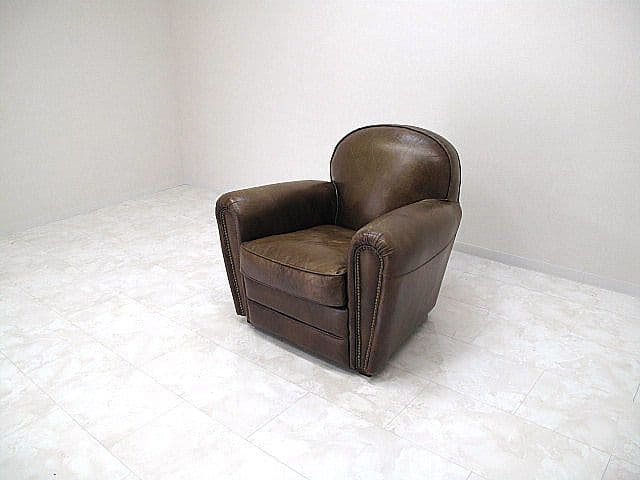 イギリス　ハロ「フリーマーケット」総革1人掛けソファ 　アームチェア/本革ソファ