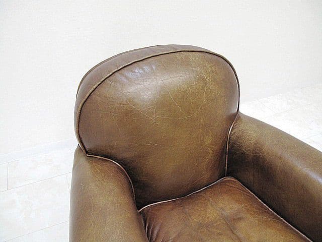 イギリス　ハロ「フリーマーケット」総革1人掛けソファ 　アームチェア/本革ソファ