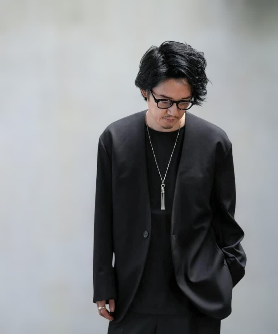 MBスタンダード　ノーカラージャケット 黒・Lサイズ