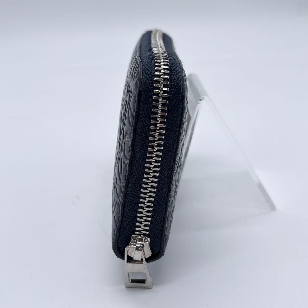 LOEWE レザー リピートアナグラム ラウンドファスナー 財布