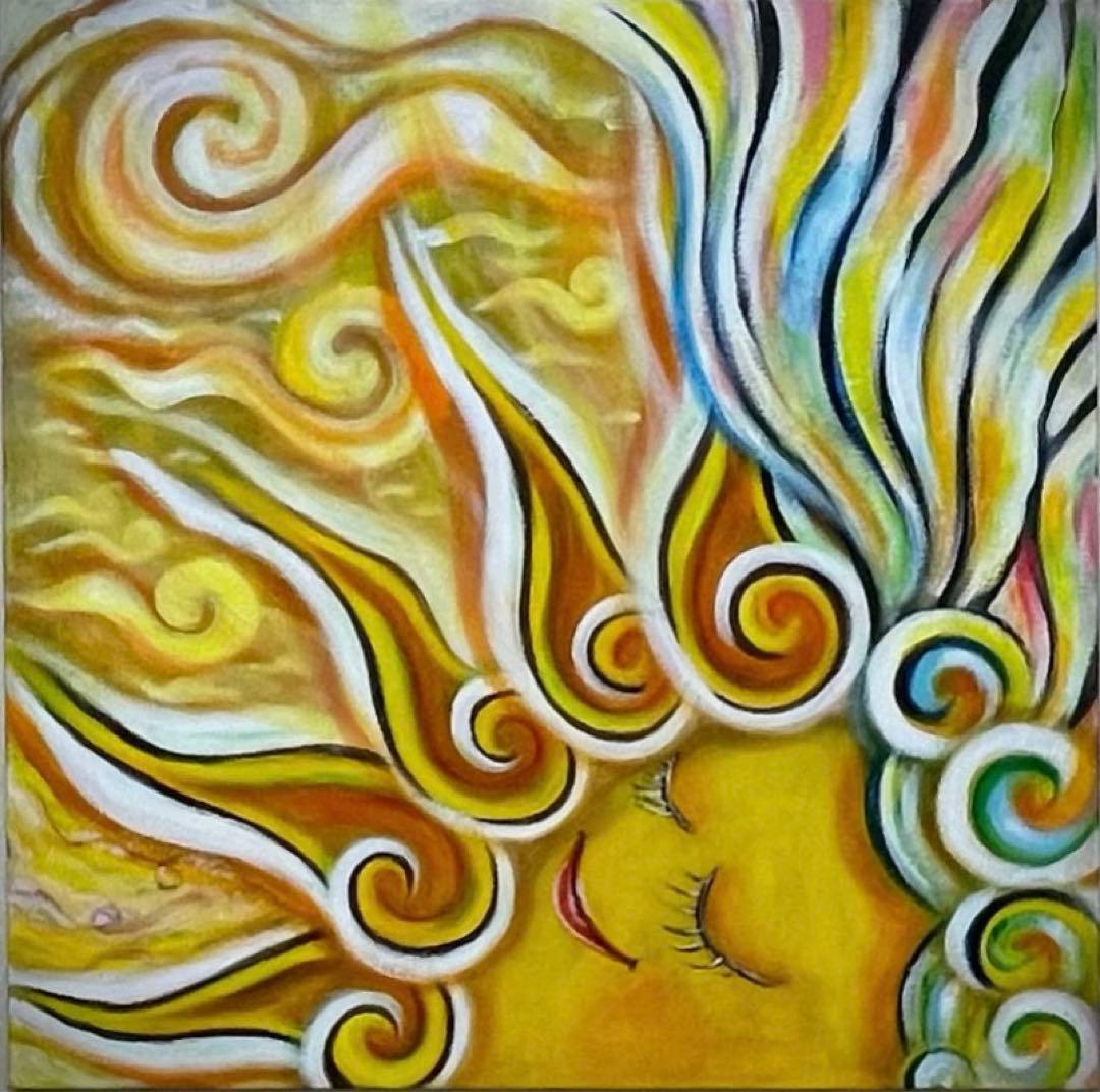 【SUN】 太陽　明るいお部屋に原画の販売です(^^) アクリル絵画