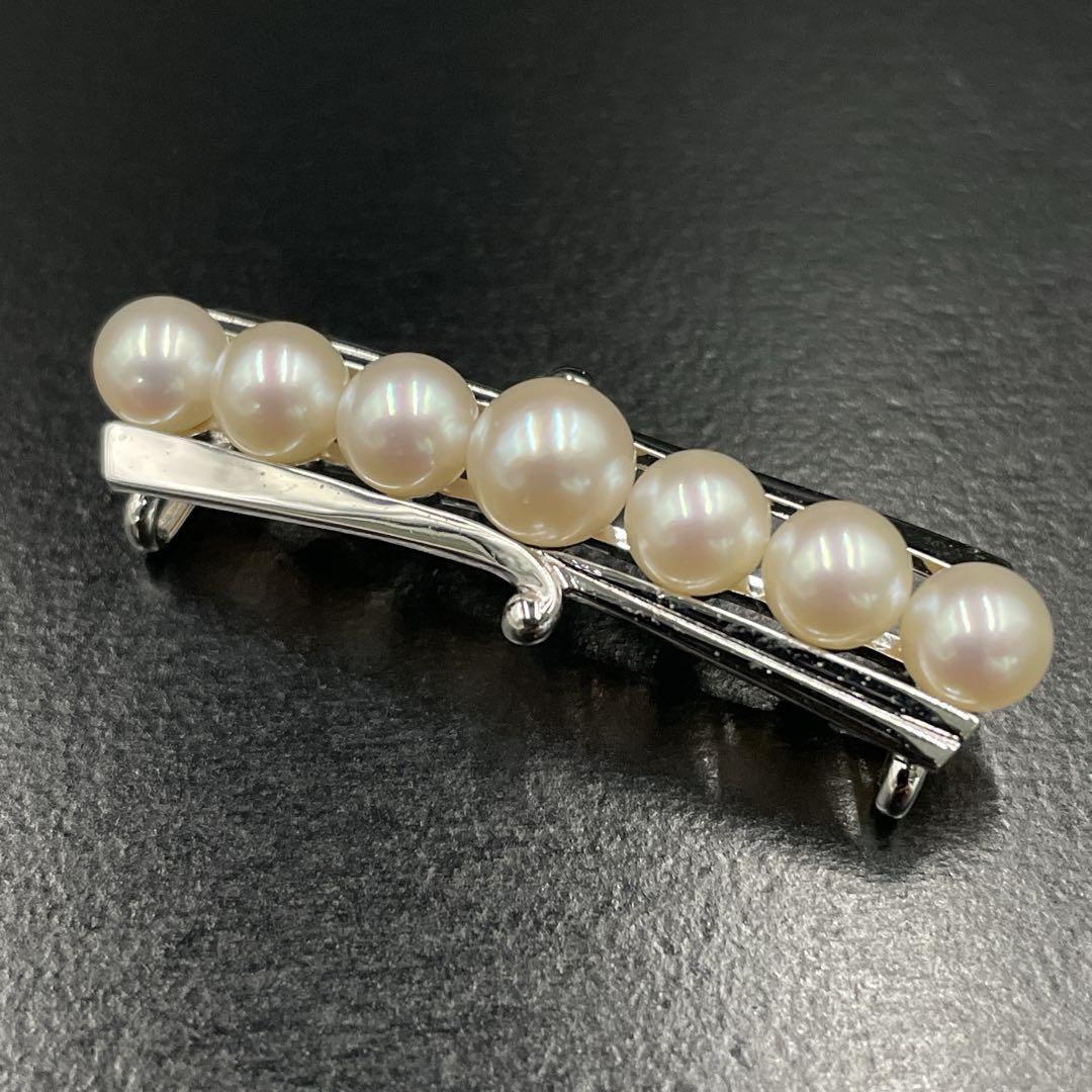 MIKIMOTO　ミキモト　ブローチ　あこや真珠　7粒　パール　MS刻印