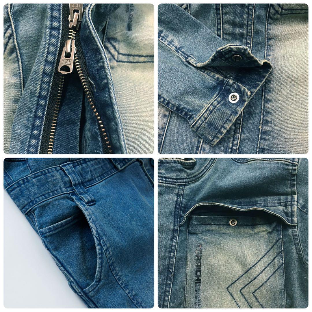 寅壱 デニム ツナギ メンズ 作業着 ストレッチ 新品 未使用 Lサイズ！