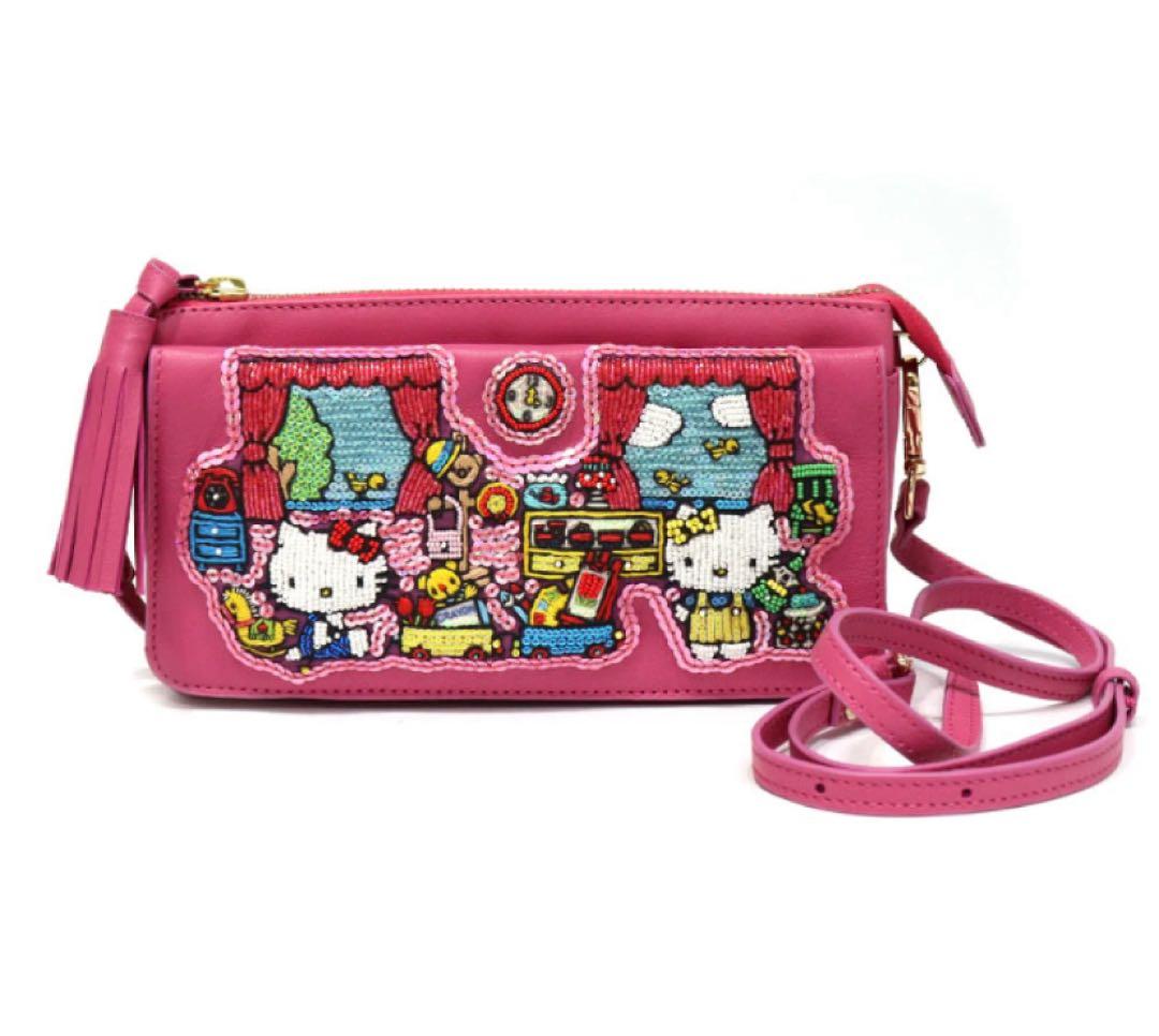 虎*丸様 ハローキティ　タマオワールド　サンリオコラボ 刺繍 お財布ポシェット