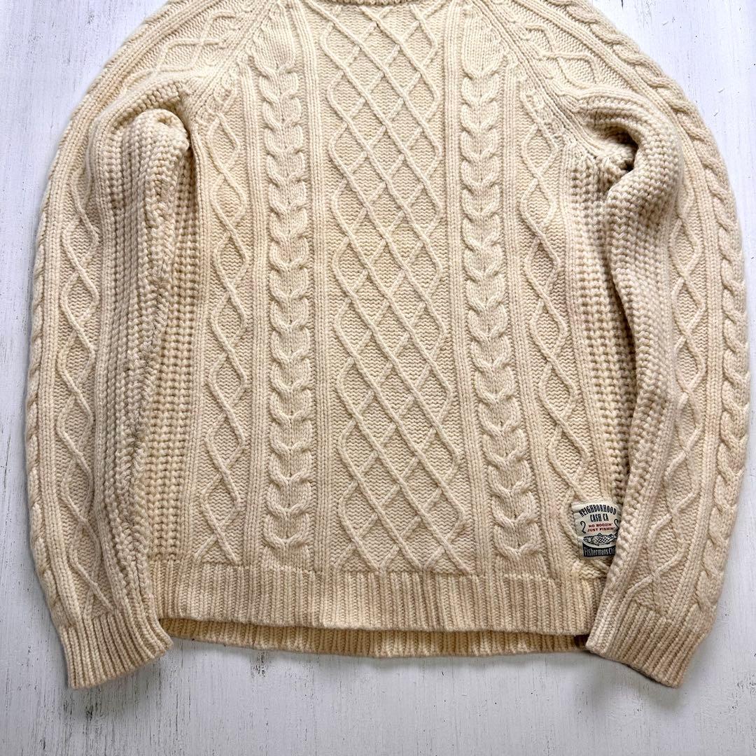 NEIGHBORHOOD X CASH CA フィッシャーマン ニット (M)