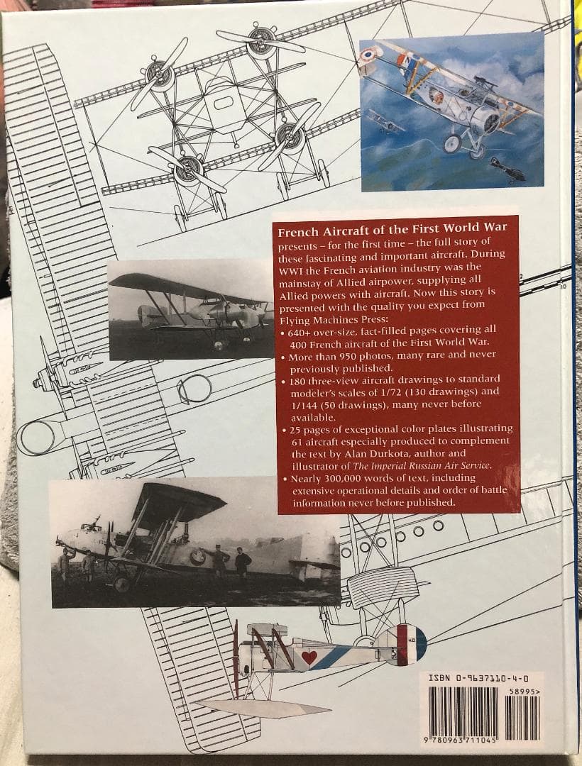 洋書 French Aircraft of the First WW