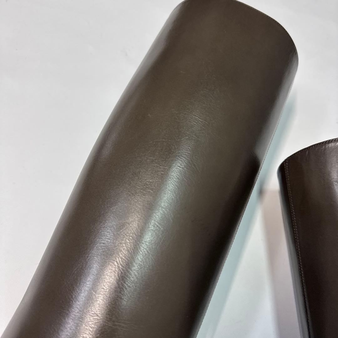 FURUYA フルヤ　ロングブーツ　ブラウン　ストレート　24cm レザー　本革