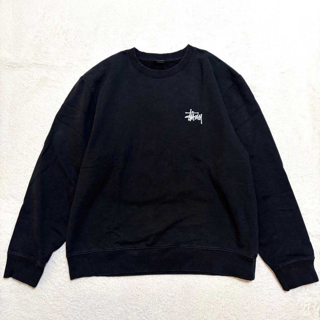 STUSSY ステューシー スウェット トレーナー クルーネック XL 黒