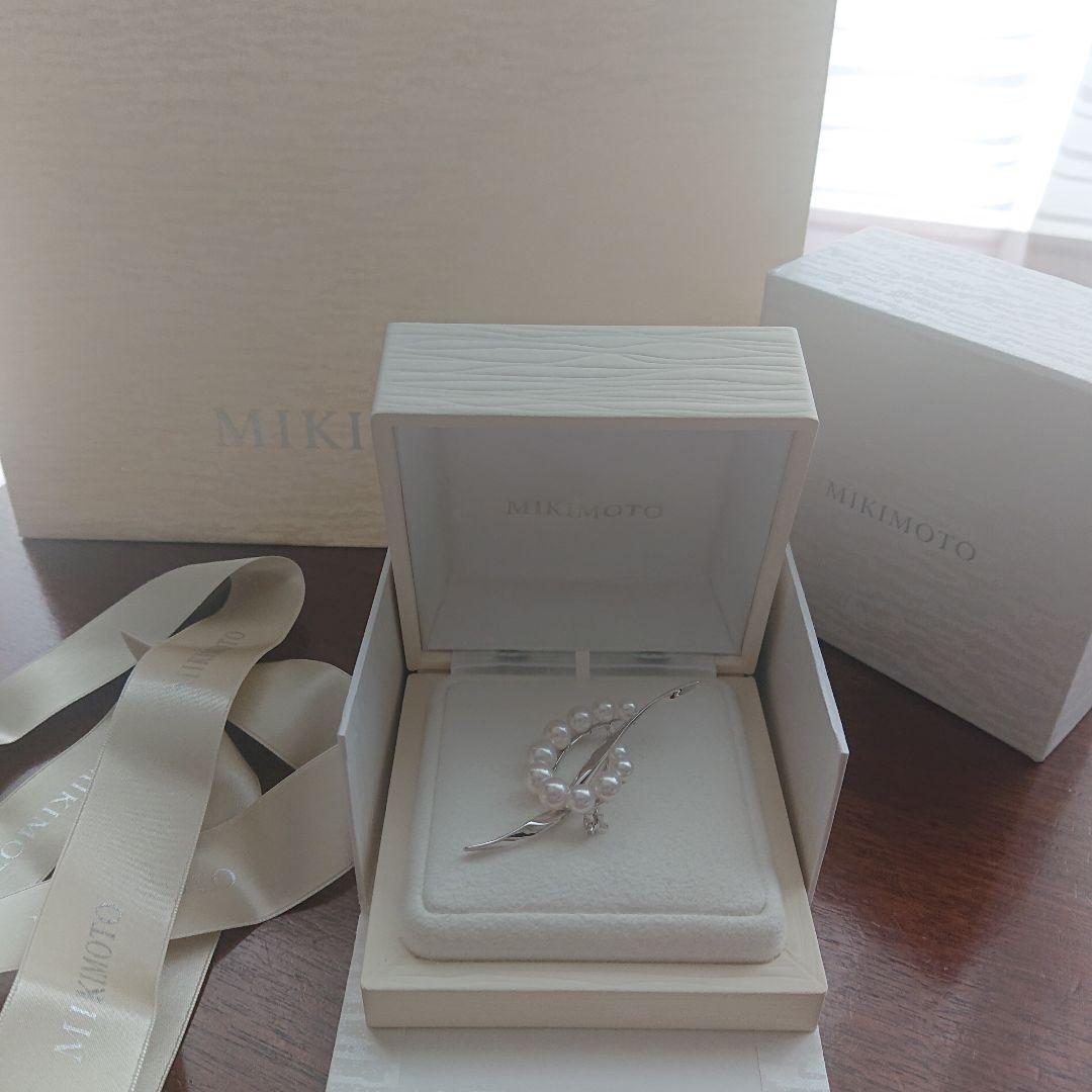 MIKIMOTO パール k18 ブローチ