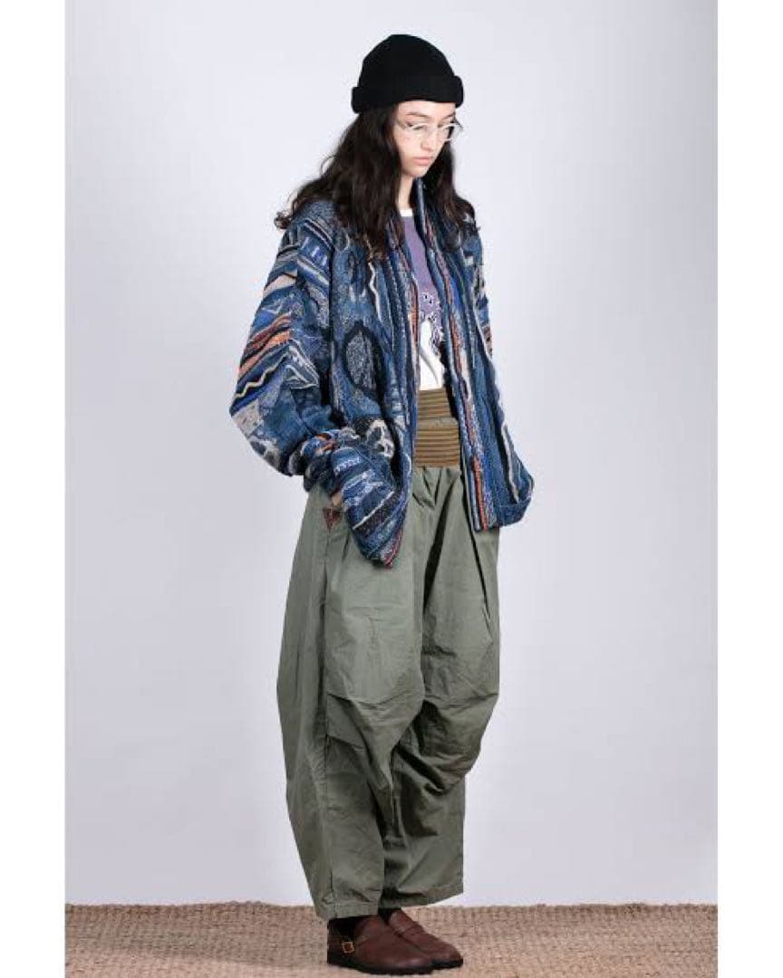 トップス KAPITAL 7G BORO GAUDY Knit cardigan