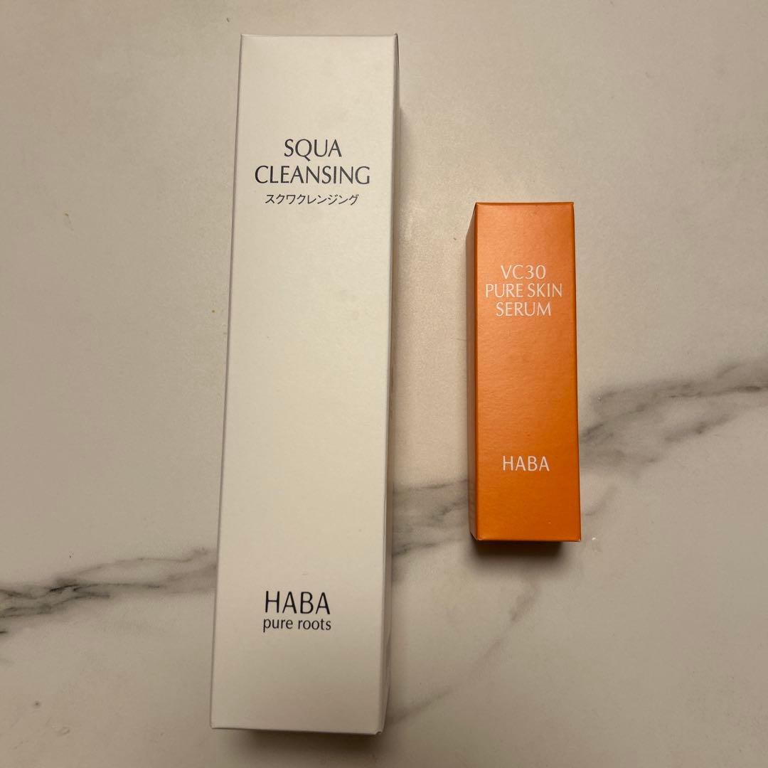 新品HABA SQUA CLEANSING 240ML & VC30 SERUM
