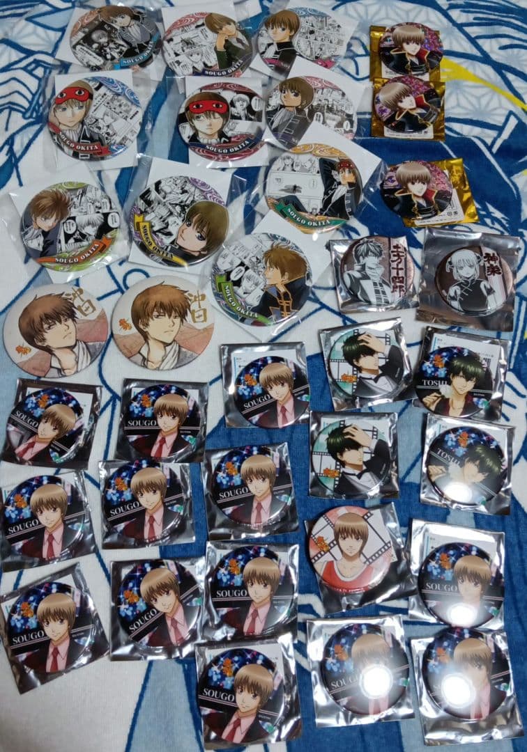 銀魂　缶バッジ　まとめ売り　沖田総悟　土方十四郎　神楽