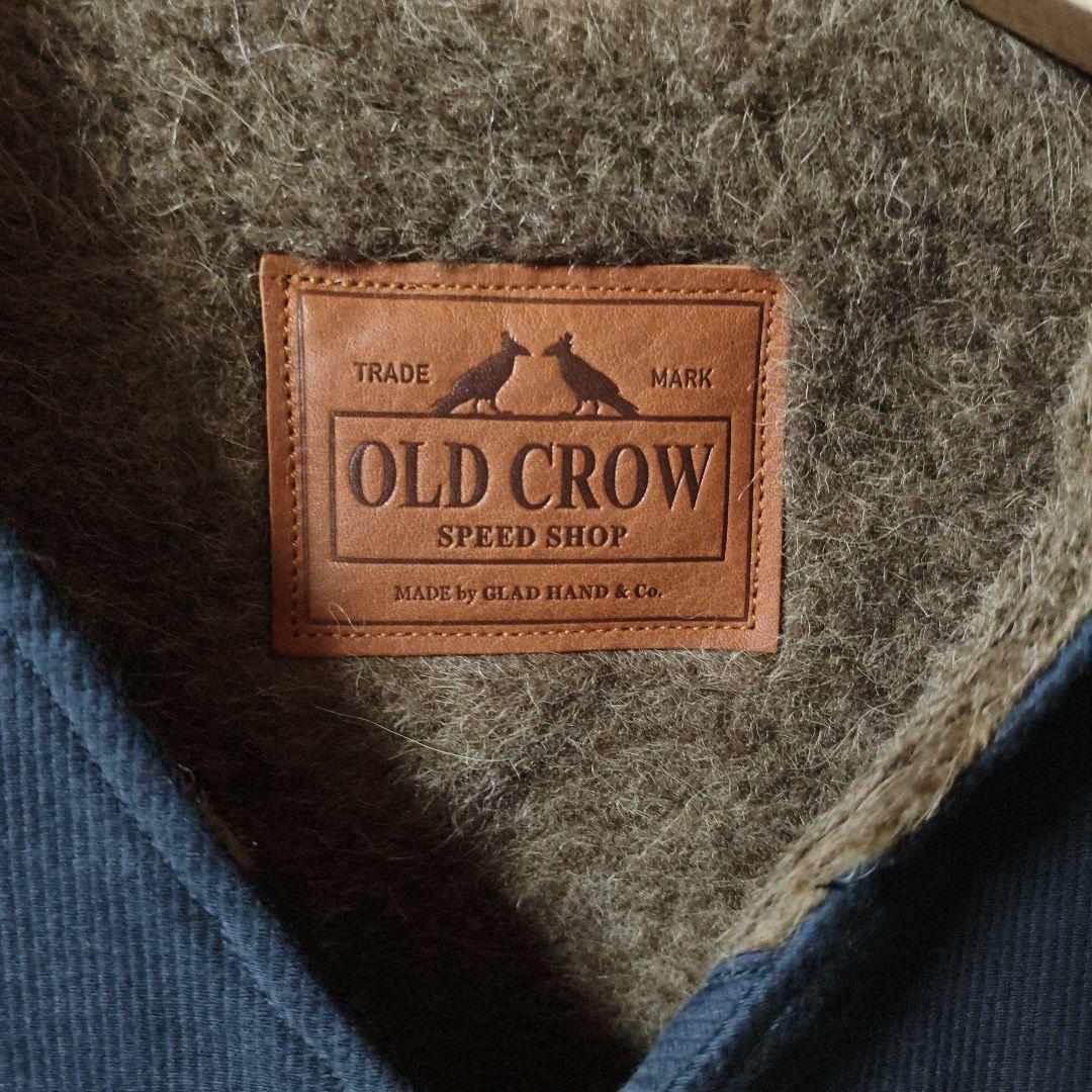 グラッドハンド　OLD CROW フリースベスト ネイビー
