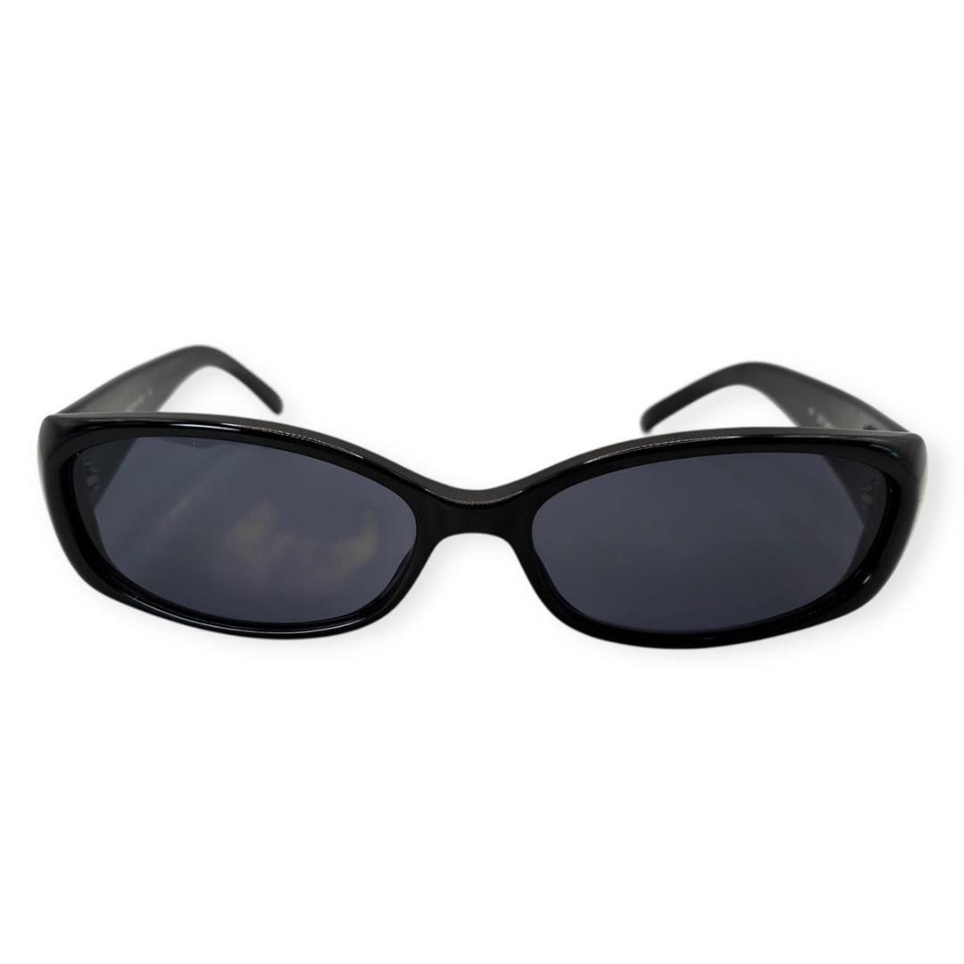 【良品】GUCCI グッチ　オーバル　ロゴプレート　サングラス　Y2K ブラック