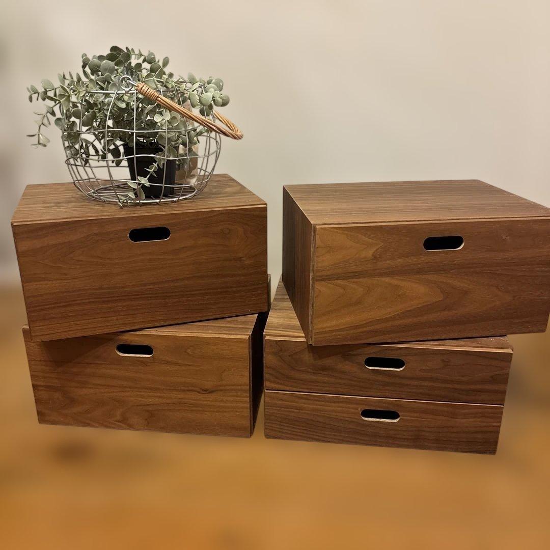 無印良品 ウォールナット スタッキング 引き出しセット