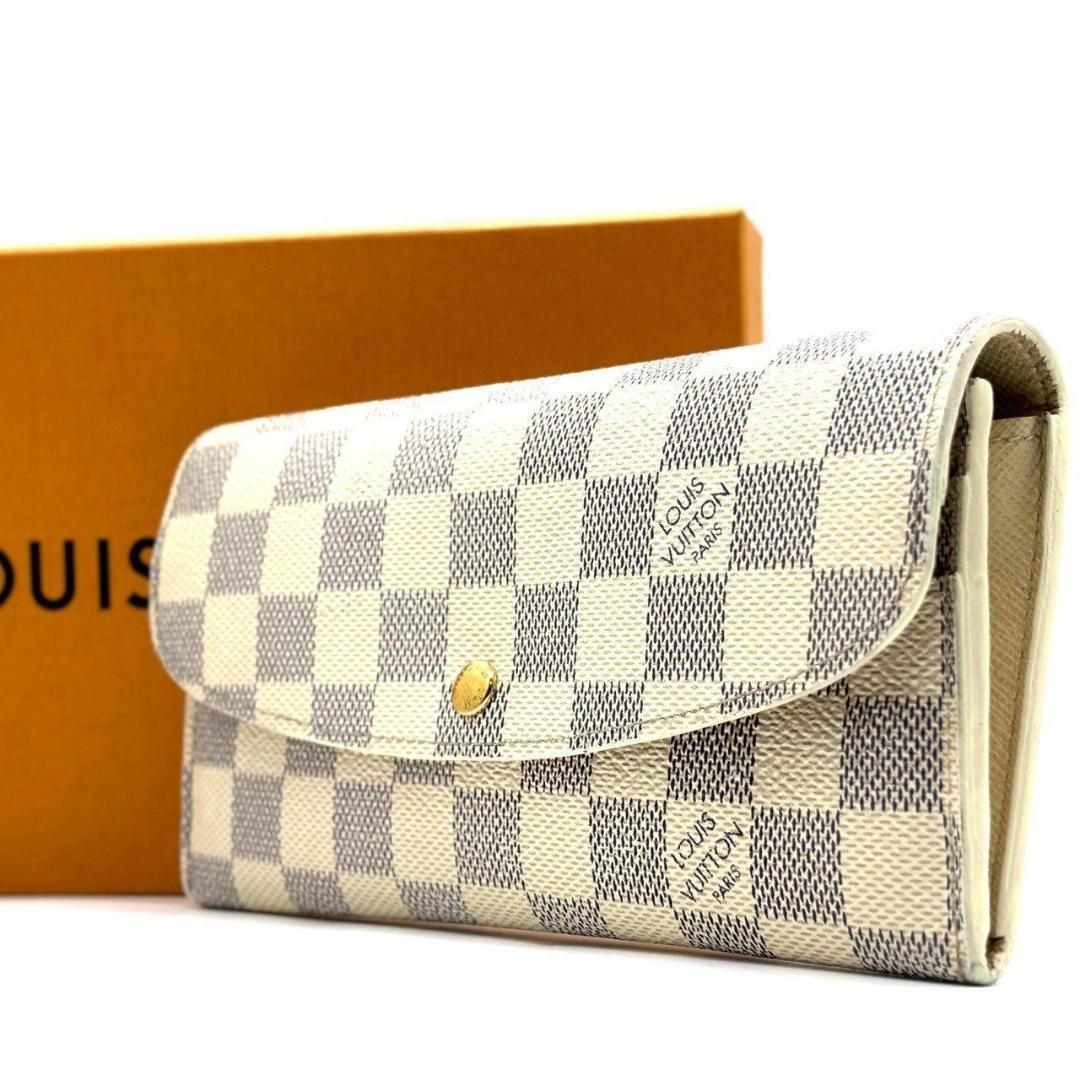 花*※様 ルイヴィトン　長財布 ポルトフォイユ エミリー ダミエ アズール チェ