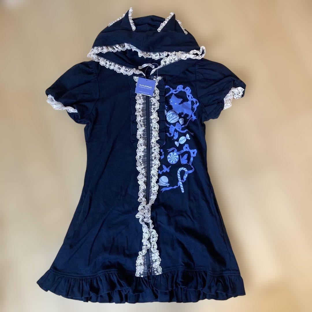 新品　プトマヨ PUTUMAYO 猫耳 チュニックワンピース　ブルー系