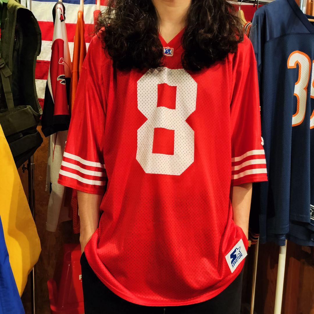美品/NFL アメリカ製 ゲームシャツ XL レッド ヴィンテージ USA古着