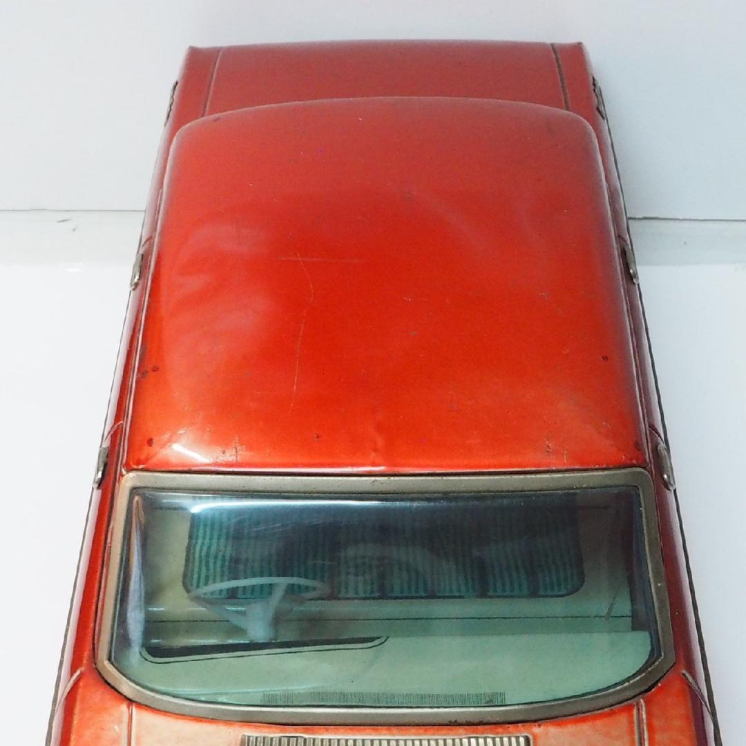 野村【トヨペット クラウン デラックス 特大 赤】フリクション ブリキTIN箱無