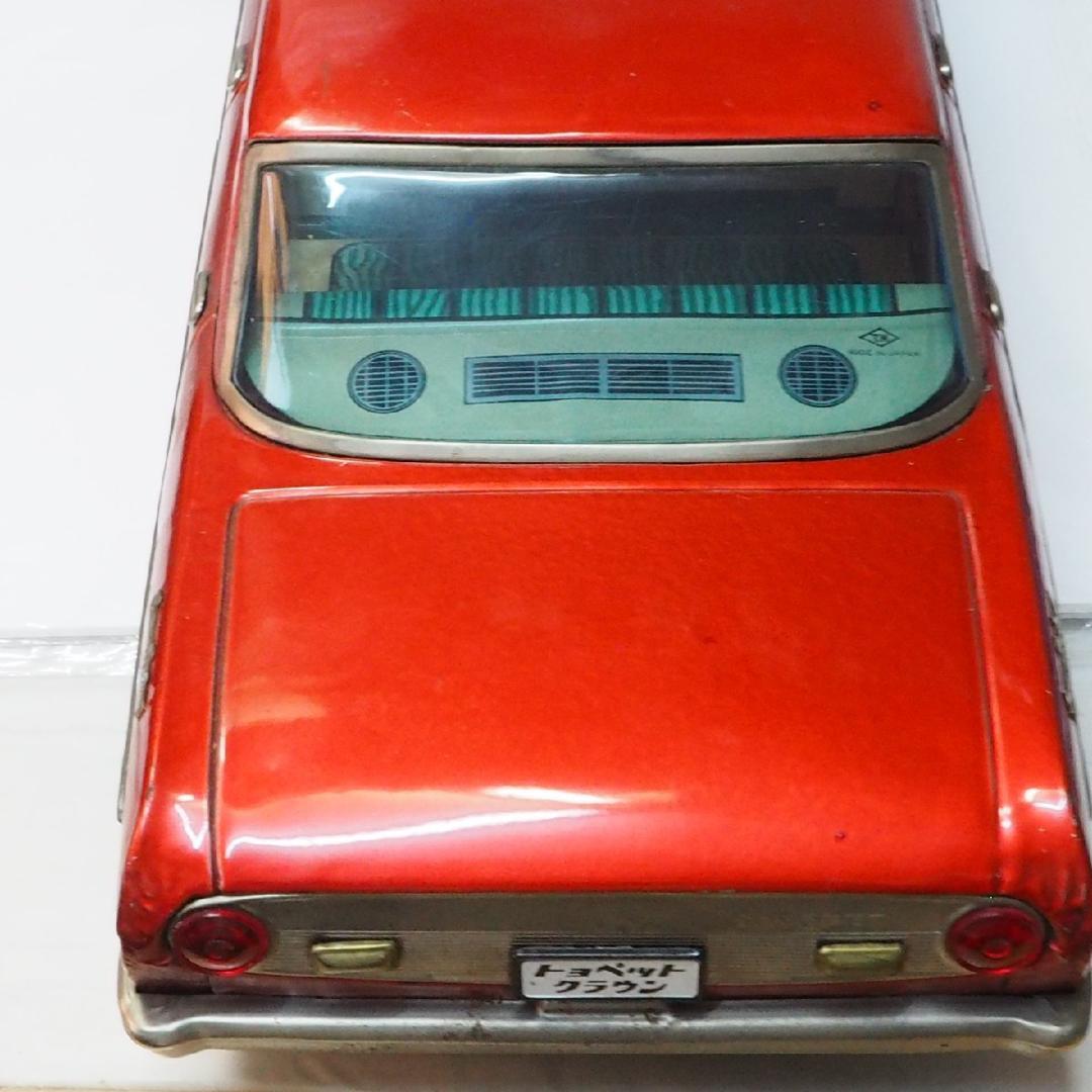 野村【トヨペット クラウン デラックス 特大 赤】フリクション ブリキTIN箱無