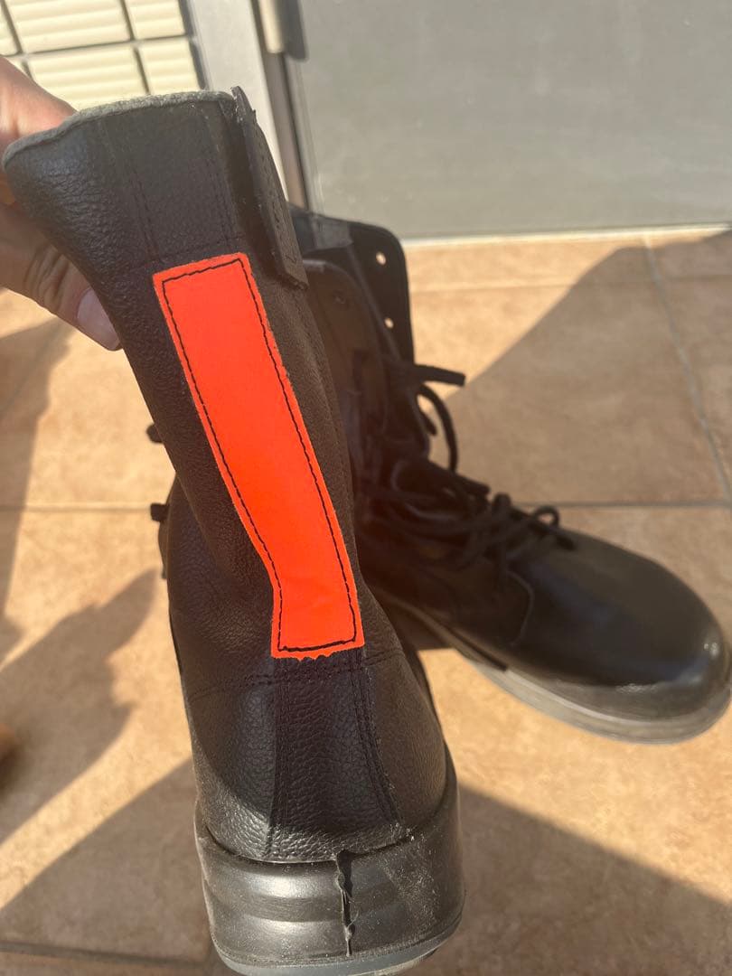 編み上げ　安全靴