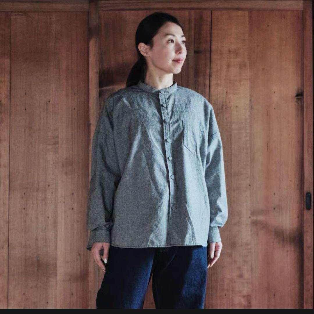 【美品】 sasanqua by trees ブーレットノエルオーバーシャツ