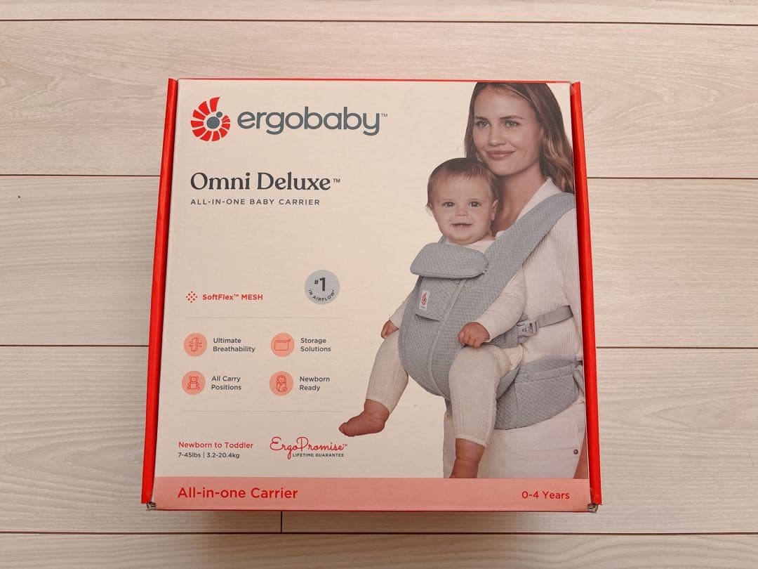 【ぐぐ】ergobaby OMNI Deluxe Mesh パールグレー