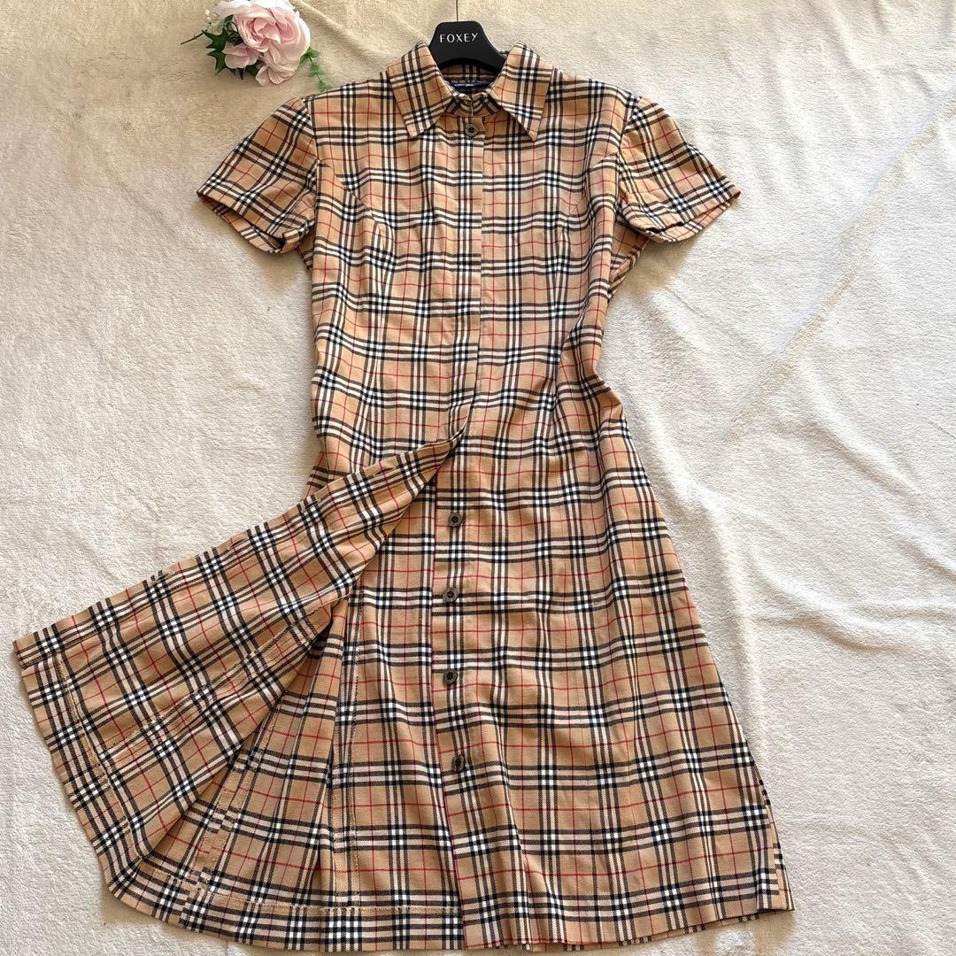 レア✨美品✨バーバリーブルーレーベル ワンピース ノバチェック シャツワンピ