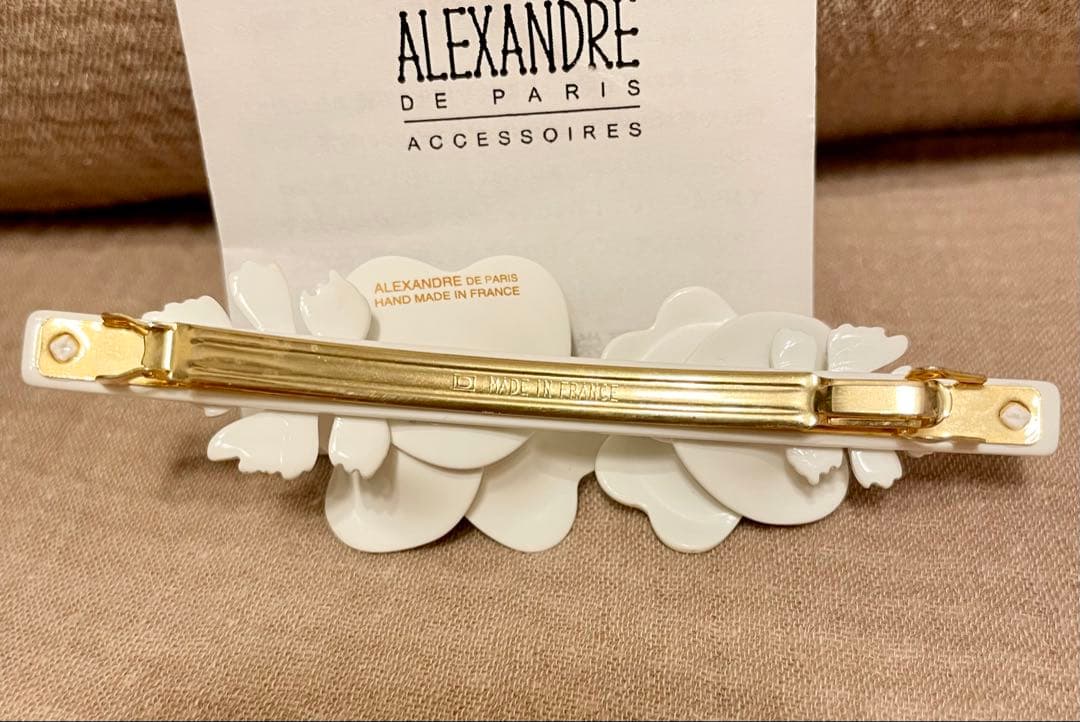 ALEXANDRE DE PARIS 花モチーフ バレッタ　アレクサンドル　バラ
