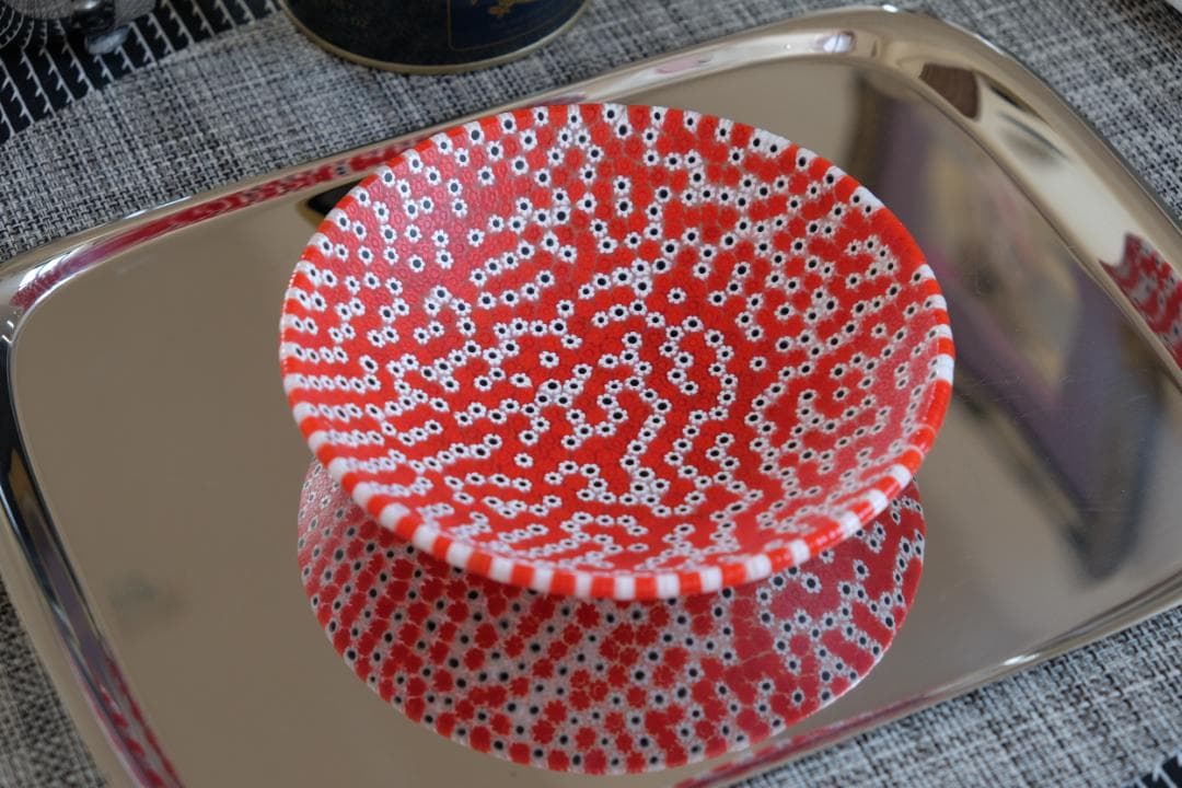 ベネチアンガラス ミルフィオリ プレート ムリーニ 江波冨士子/舩木倭帆/グラス