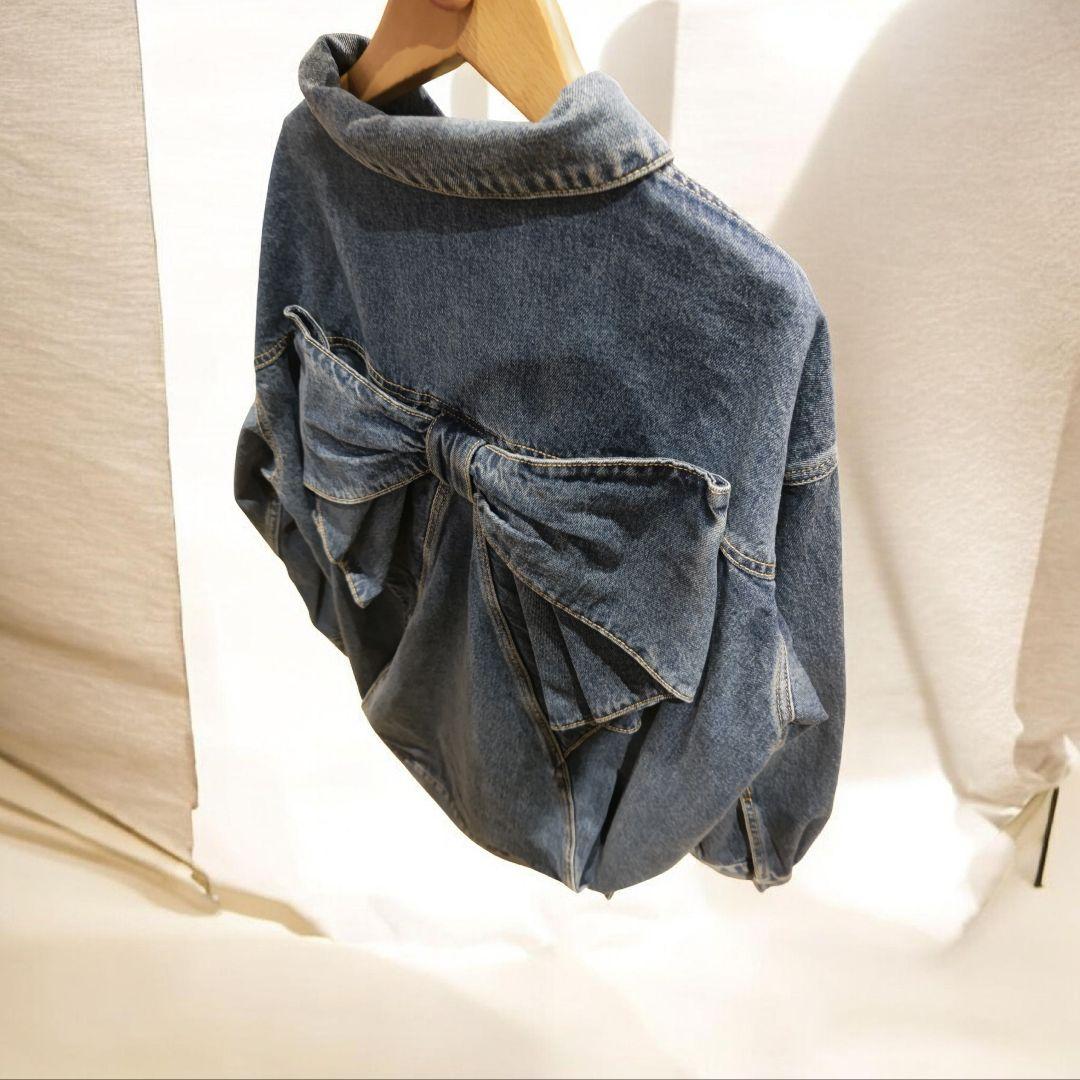 ' デニムジャケット バックリボン　RODEO　CROWN