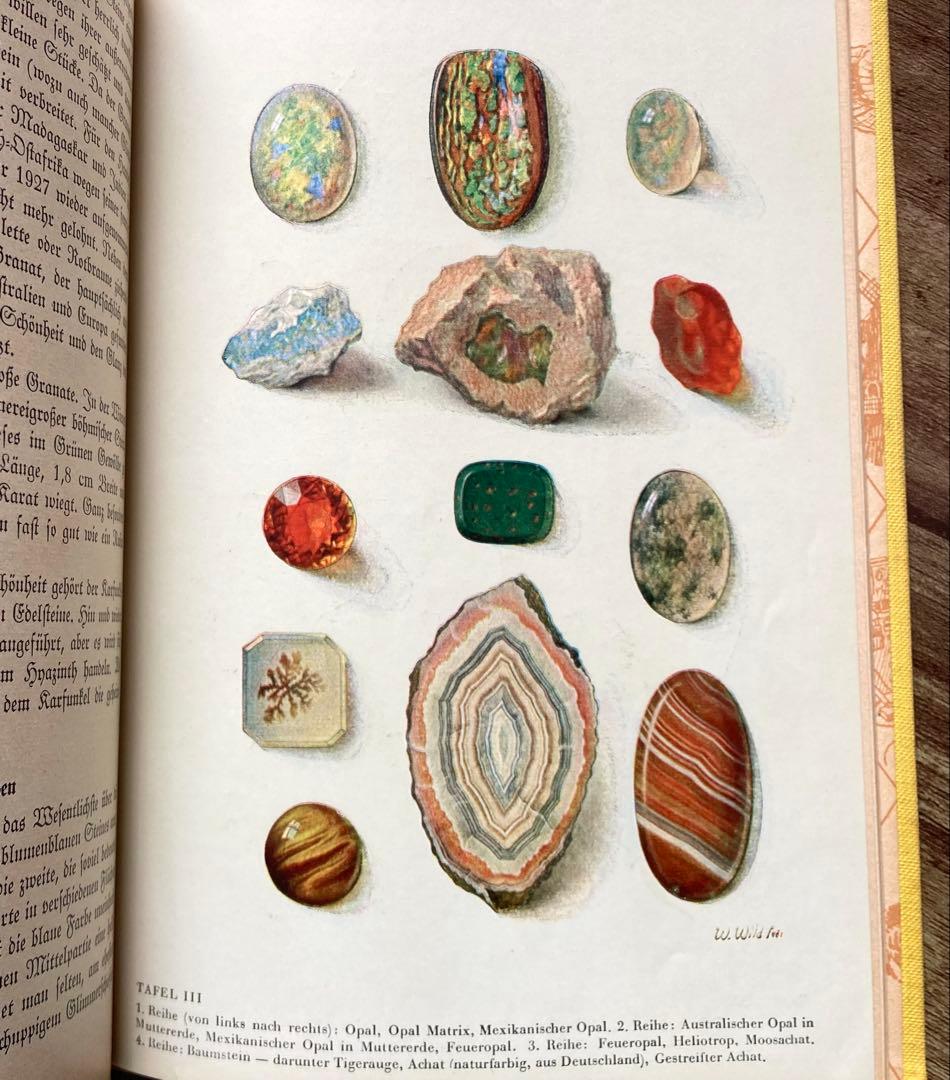 1937年発行 希少な鉱物の本 古書 ドイツ語 洋書