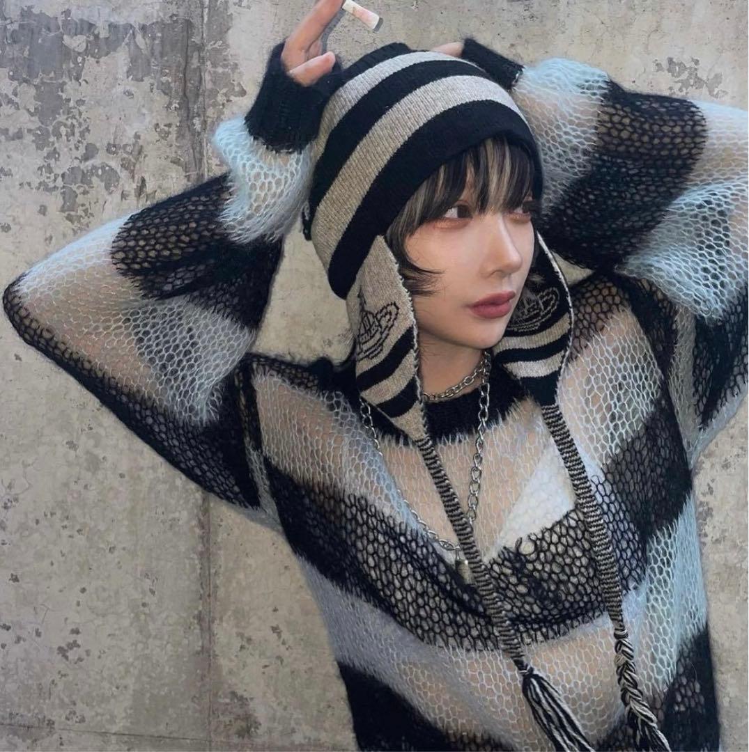 【初期激レア未使用タグ付】ヴィヴィアン　ニット帽　香椎かてぃ