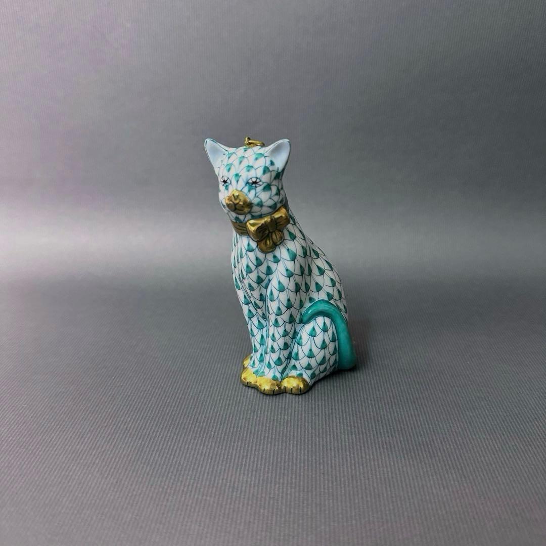 希少FIRST EDITION 初回生産　Herend フィギュリン　猫　置物