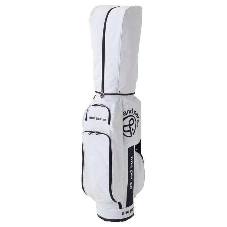 新品 and per se アンパスィ ジャカードツイル キャディバッグ WH