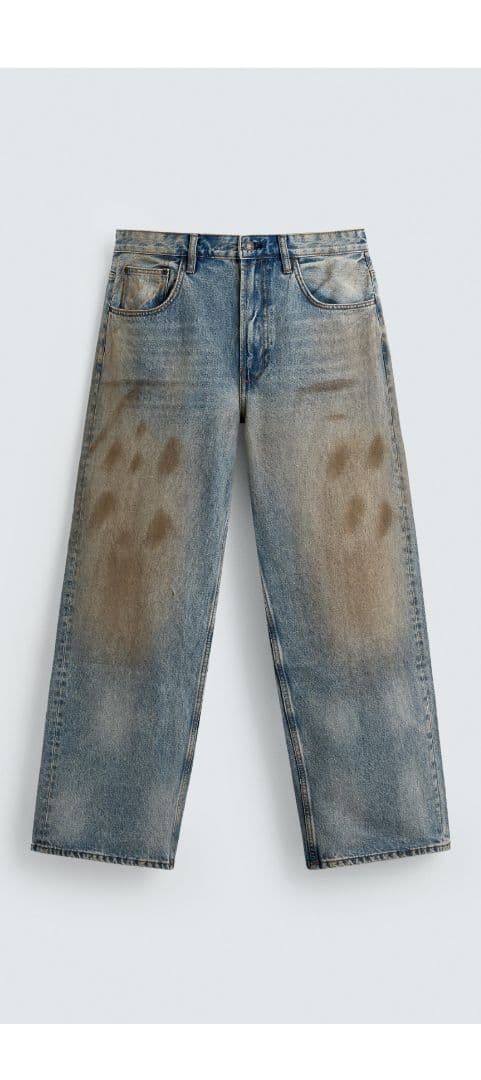 ZARA ヴィンテージ加工バギーフィットジーンズ EUR40 アクネ