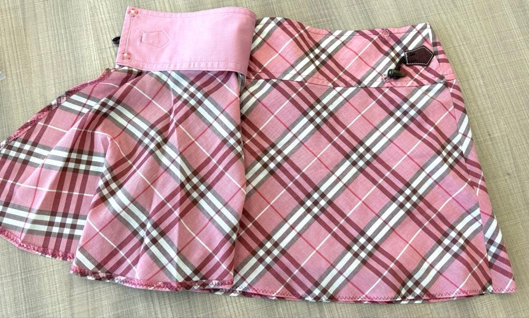極美品✨バーバリーブルーレーベル 巻きスカート ピンク ノバチェック レア