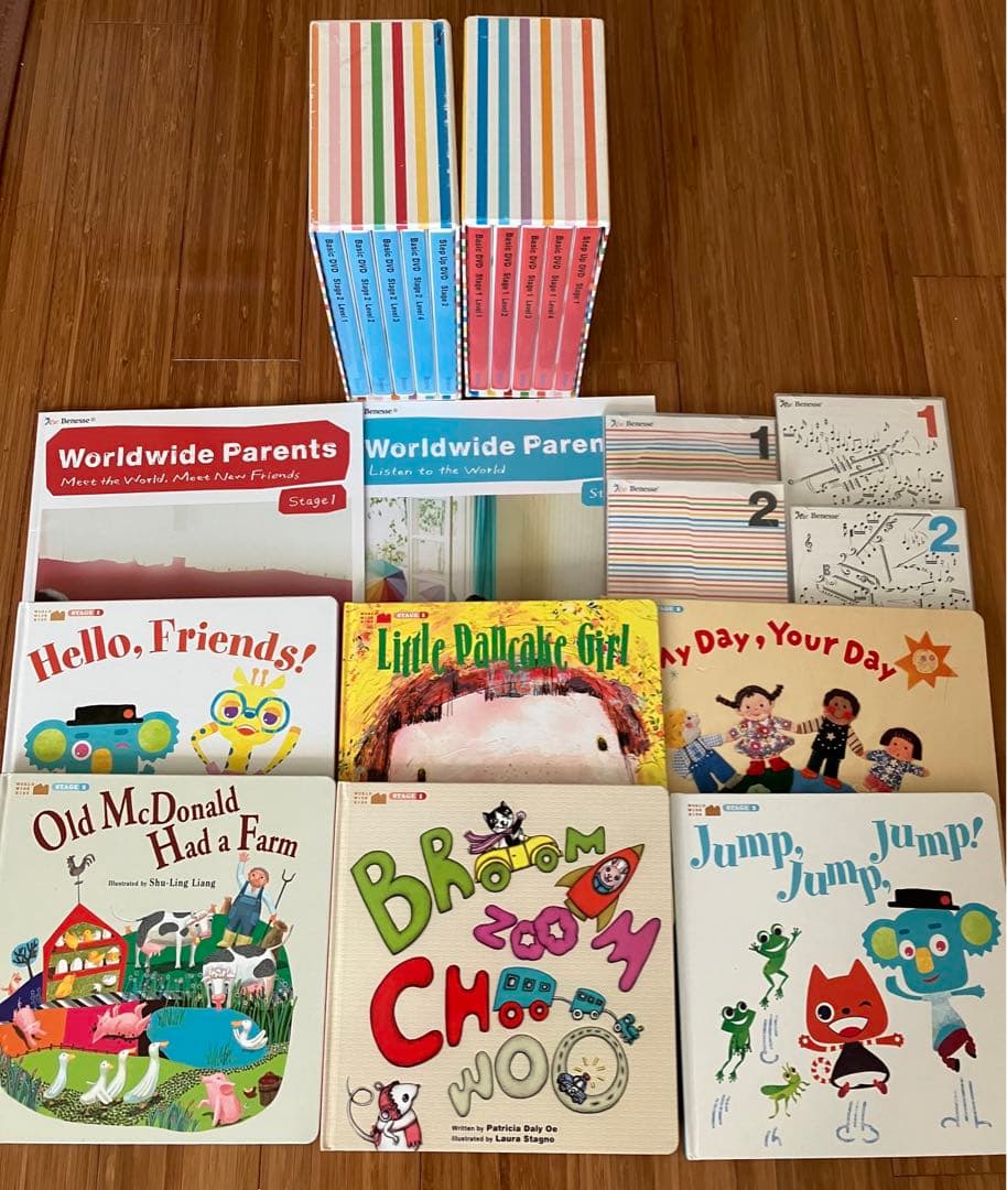 ベネッセ　Worldwide Kids DVD CD 本　LEVEL1,2