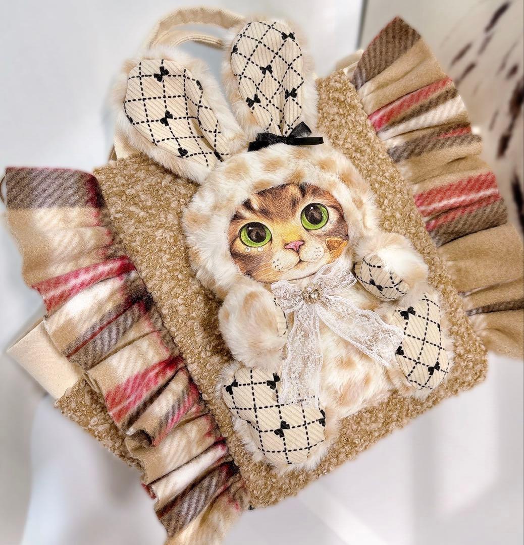 あ*あ様 コヤンイサムチョン　トートバッグ　サンダーちゃん　ハンドメイド　秋冬柄