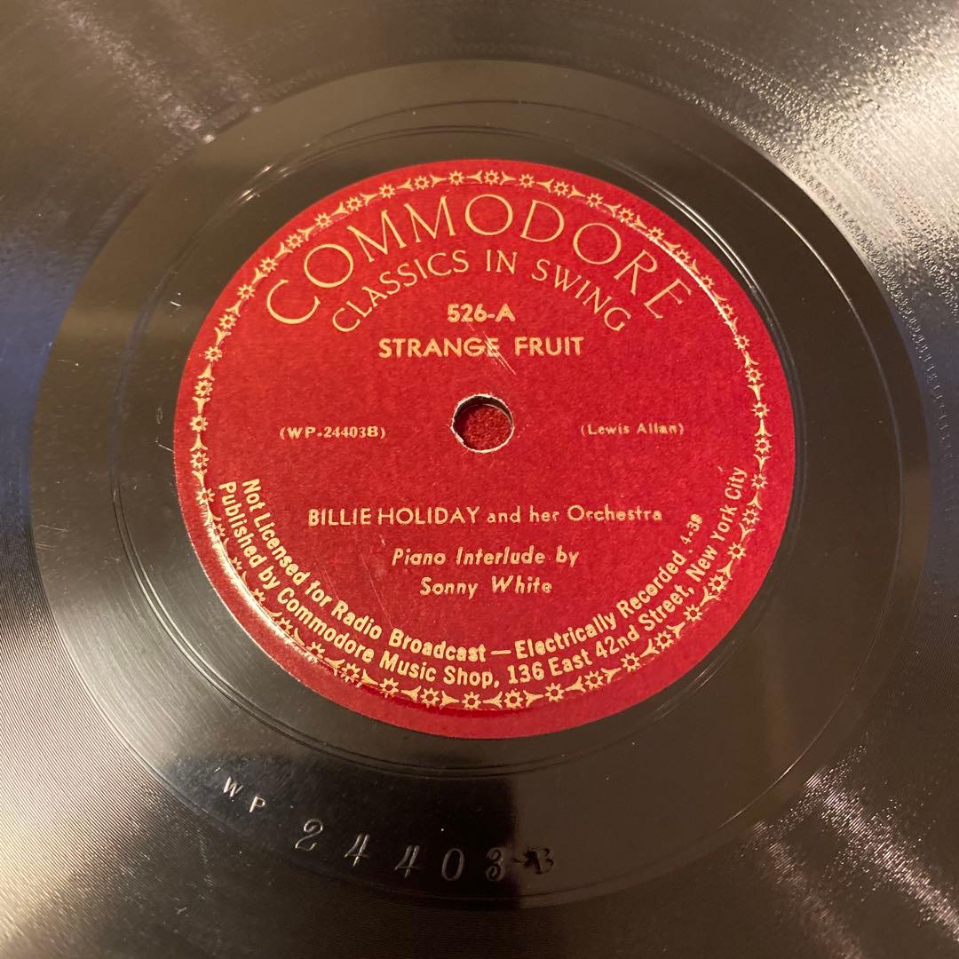 美盤 Billie Holiday Strange Fruit SPレコード