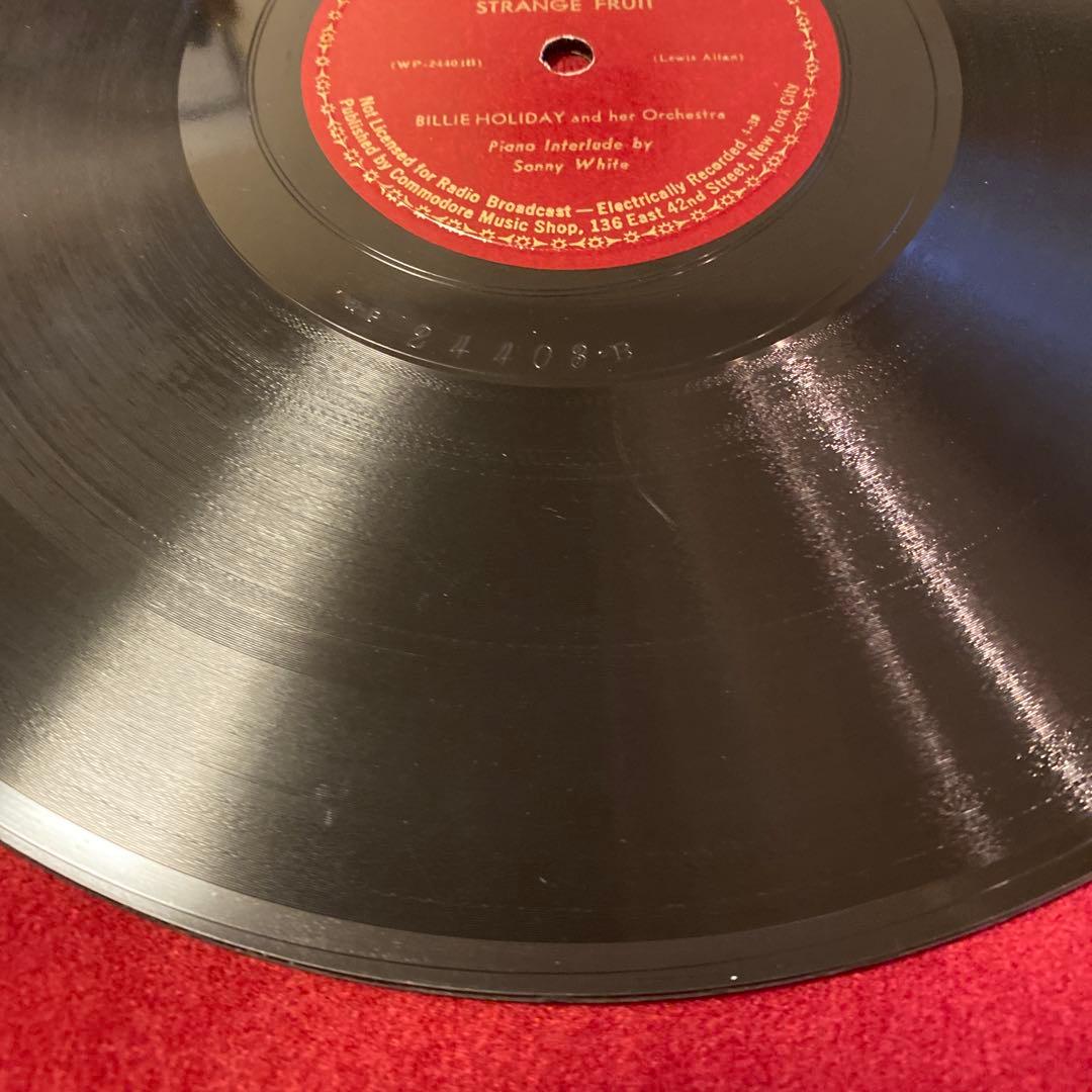 美盤 Billie Holiday Strange Fruit SPレコード
