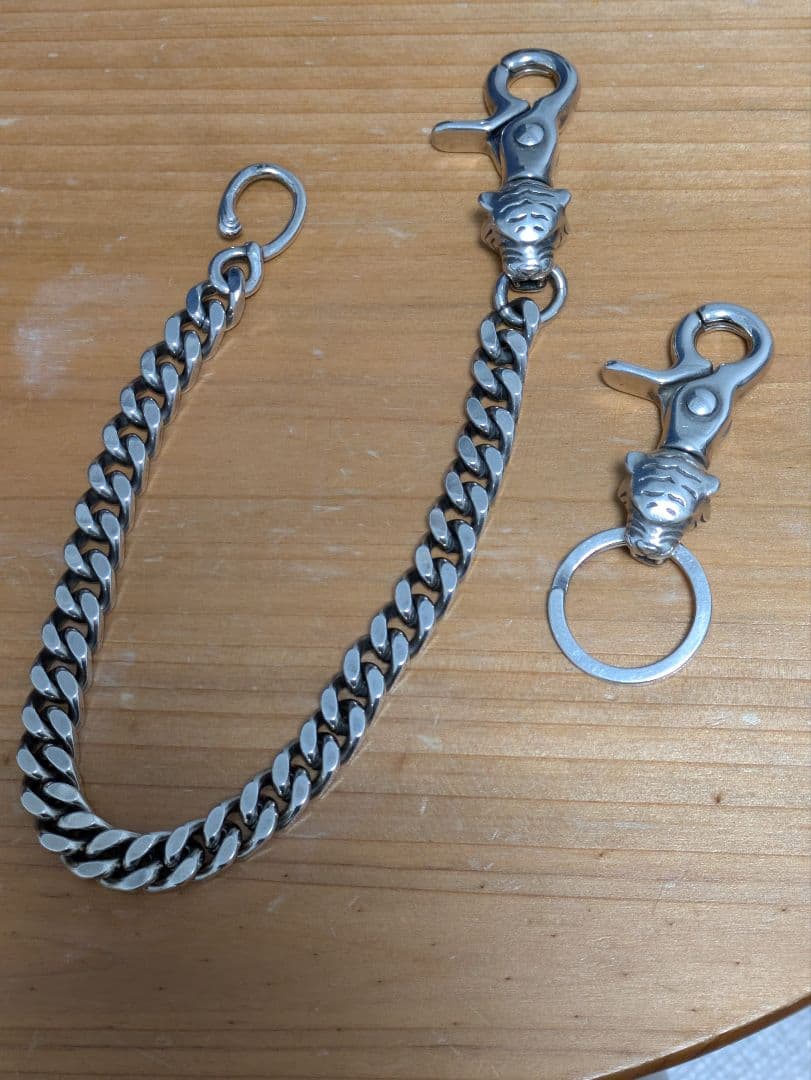 Tiger Wallet Chain(SILVER Plating)&キーフック