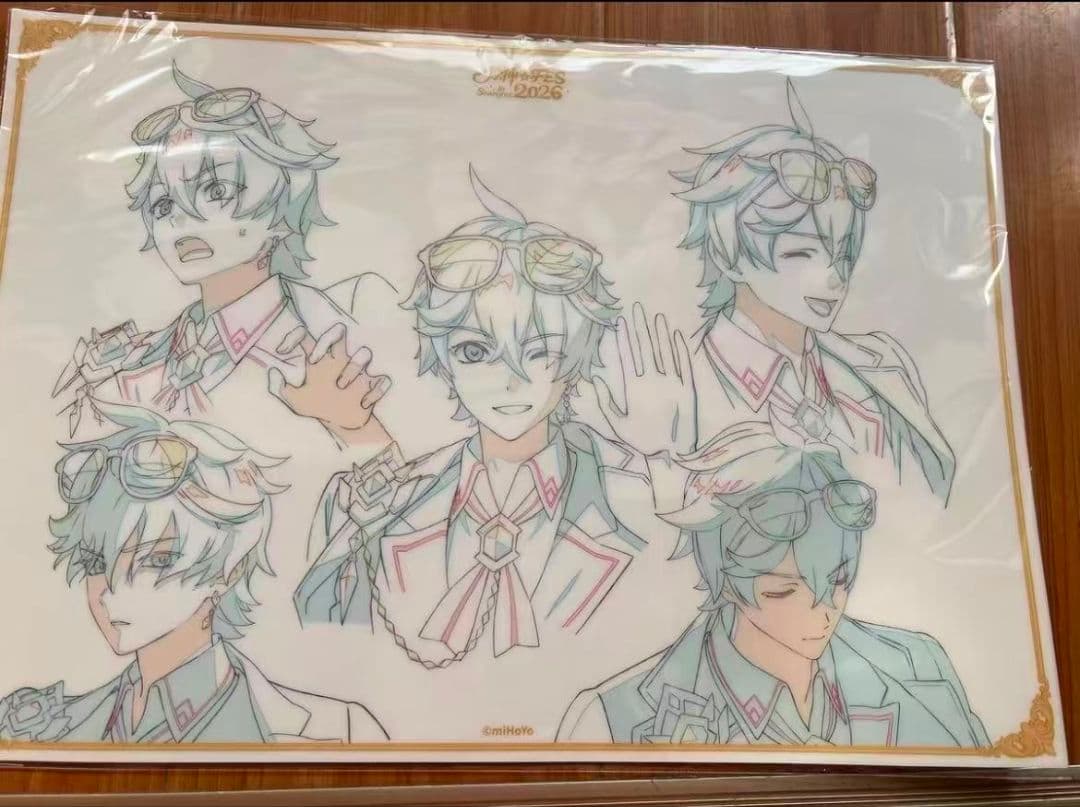 原神fes フェス vipチケット 特典PVCデスクマット タルタリヤ　原画