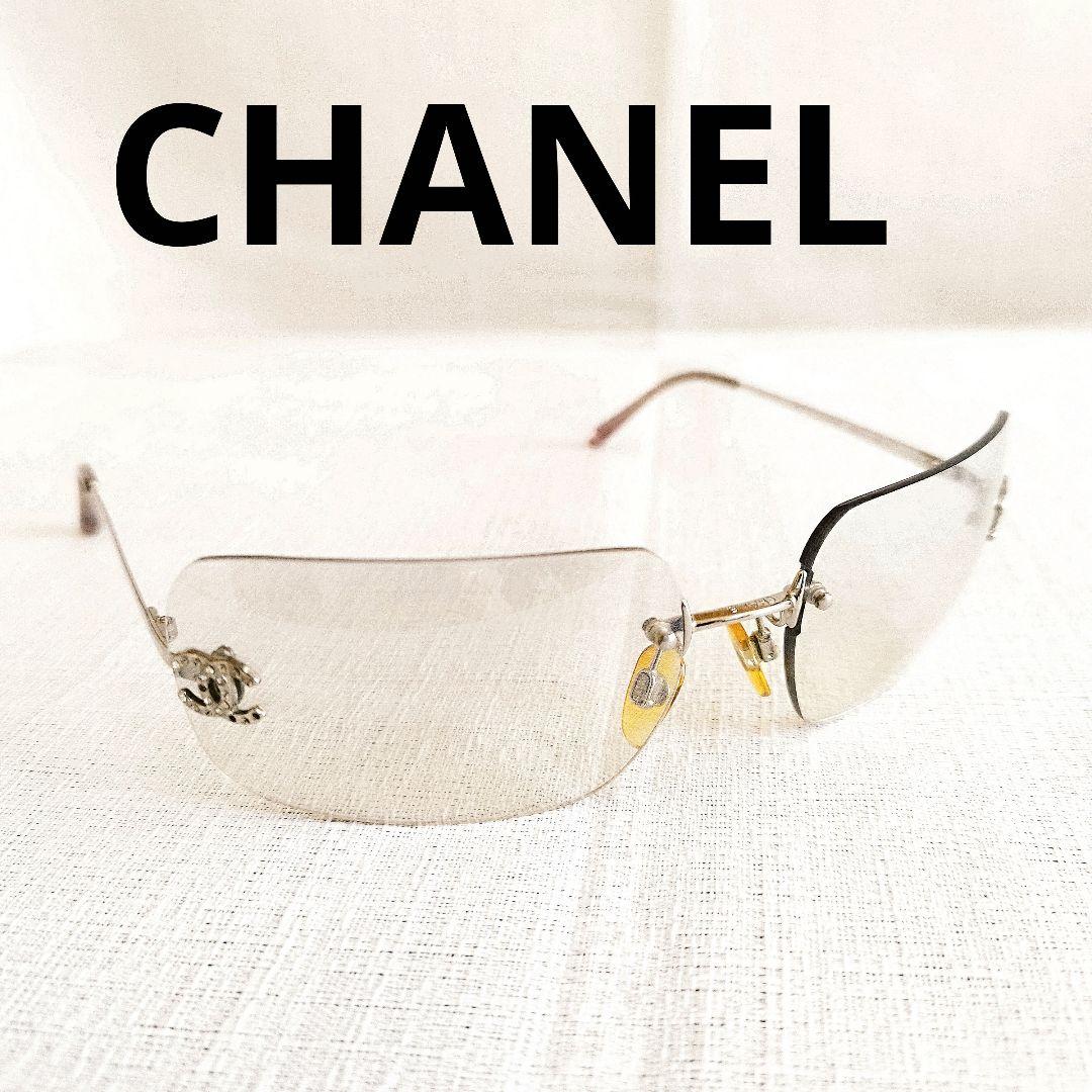 シャネル　サングラス　4017-D　ツーポイント　リムレス　ココマーク　ビジュー