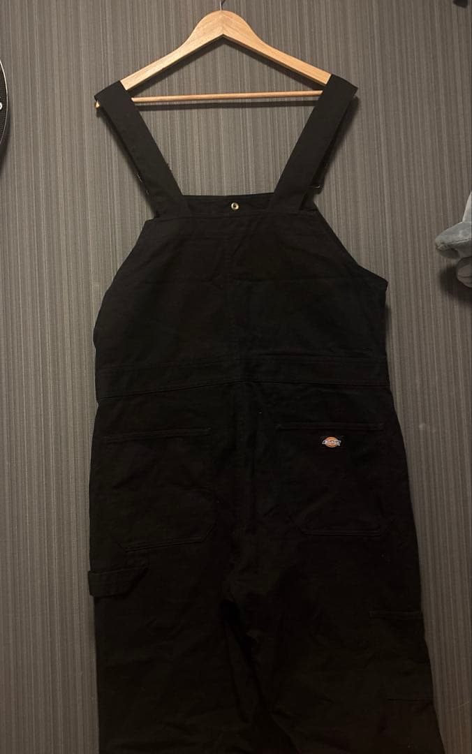 XLARGE × Dickies ブラックオーバーオール XL
