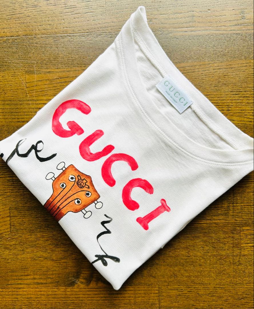 GUCCI プリントコットンTシャツ チルドレン　ウクレレ柄　150