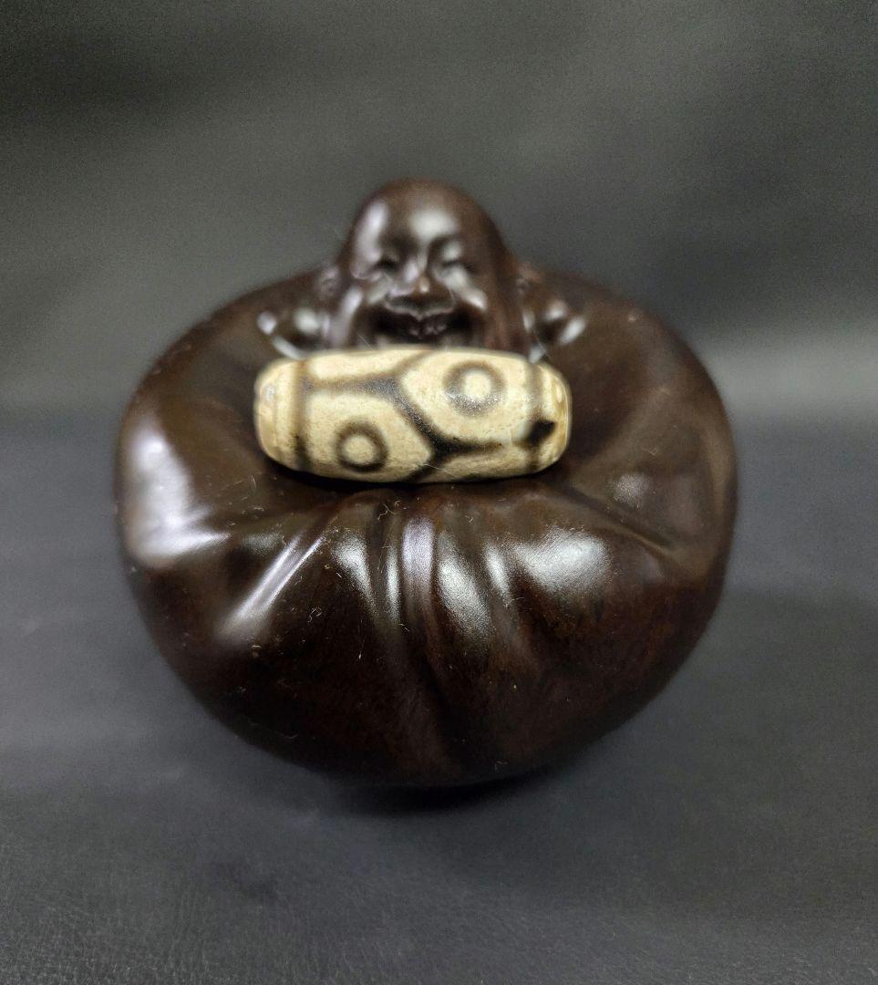 978　天珠　亀甲長壽六眼天珠　貴重　珍品　dzibeads！