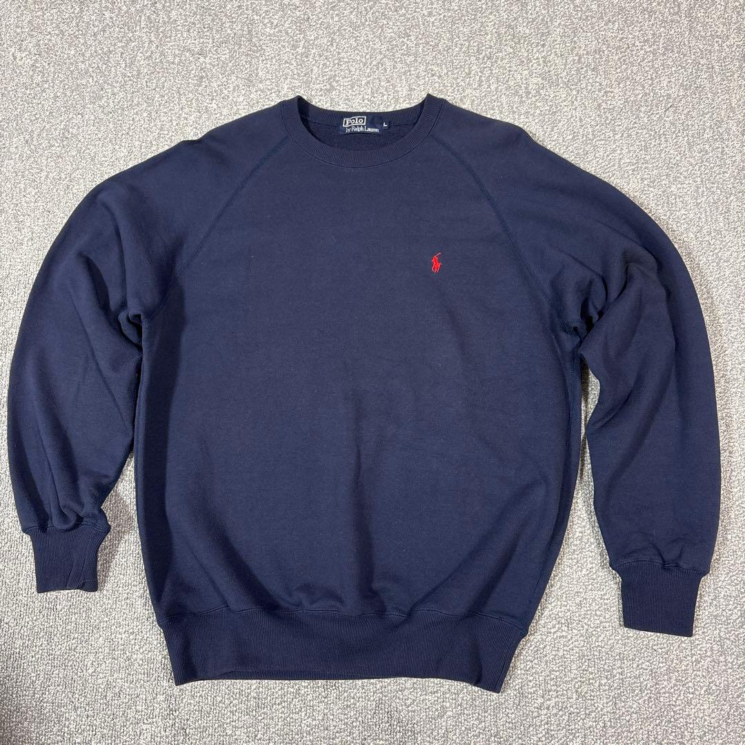 ポロ ラルフローレン スウェットシャツ トレーナー ネイビー Lサイズ