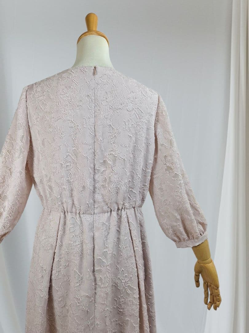 未使用(13) 東京ソワール RIFANNE カットジャガードドレスワンピース